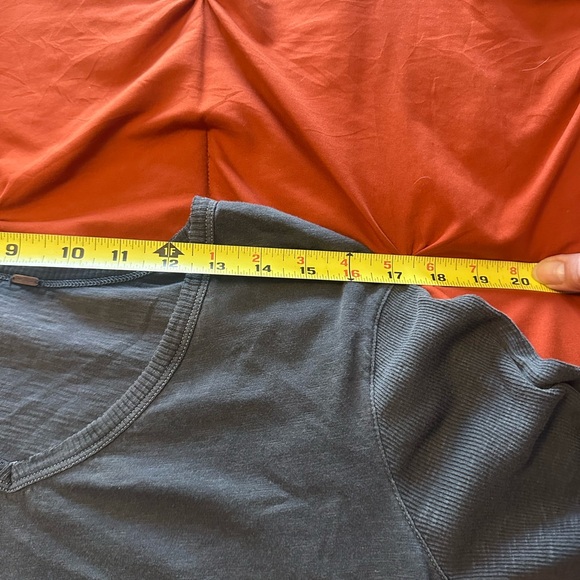 NWOT Free People gray asymmetrical cotton long sleeve top szL - Picture 4 of 5